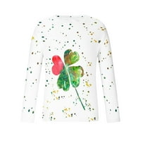 Termalne majice Kipliki za muškarce Novi Saint Patrick tiskani majica s dugim rukavima Labavi okrugli