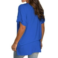 Ženske modne košulje Solid Color Print Tops Comfy Casual Labave bluze Redovna montaža Odeća za devojke