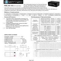 12V 12AH SLA zamjenska baterija za Snapper Tračnici GP-2929-02