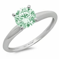 1ct sjajan okrugli rez VVS originalni sukob besplatan zeleni simulirani dijamant pravi žigosani puni