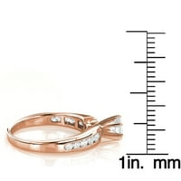 Dame 14K prirodni 1. CTW dijamantni dizajnerski zaručni prsten