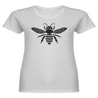 Crno-bijeli pčelinji dizajn u obliku ženske ženske žene