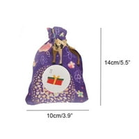 Loopsun Candy torbe Božićni uzorak Candy torba 1- Advent Calendar pamuk pamuk poklon torba za božićnu