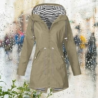 Plus Veličina kišne jakne i jakne za jesen Trendi na otvorenom Dugi vodootporan kapuljač kaputić Vjetrootporna