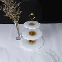 ANKISHI INS STIL STYLE 3-sloj torta u obliku cvijeća za pladanj voćne ladice za čaj za čaj silikonski