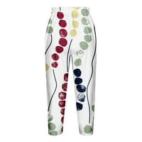 Ženske plaže Capri hlače Ležerne ljetne elastične struk kapri gamaše cvjetni print Stretch Slim obrezive