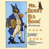 Rabbit stoji odjeću i drži knjigu. Poster Ispis W. H. Fry