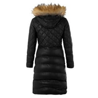 Veliki ovratnik velika veličina tanka jakna duža verzija ženskog zimskog toplog kaputa