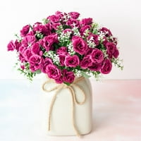 Kućni ukras Visokokvalitetni umjetni cvjetovi lažni cvijeće viljuške minijaturne ruže