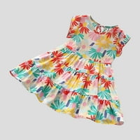 Realhomelove Toddler Baby Girl haljina Little Kids cvjetni suncobransularni ruffle bez rukava Line haljine