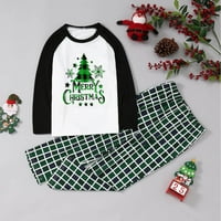 Božićni pokloni Pidžamas Božićska dječja dječja dječja tiskana Top + hlače Porodica koja odgovara pidžami