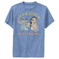 Boy's Lilo & Stitch Sladoled i najbolji prijatelji Izvedbe Graphic Tee Royal Blue Heather Veliki