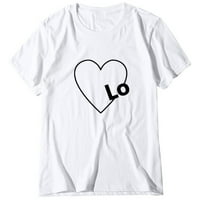 Mama i mi ljetne majice Love Heart tiskani kratki rukav Crewneck Tees casual labavo meka udobnost podudaranja