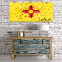 Santa Fe, Novi Meksiko, Državna zastava, apstraktno akvarel spljošta