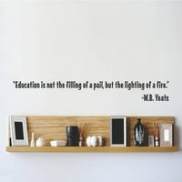 Obrazovanje dizajna zida nije punjenje kafića, već osvjetljenje vatre.-W.B.Daots quote dom