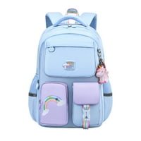 Kepooman Kids ruksak, Osnovne torbe za knjige za djecu sa otiscima jednorog, pogodni za ocjene 3-6, plavo