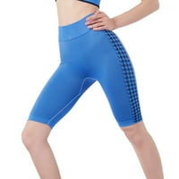 Kratke joga hlače sa džepovima za žene koje rade joga solid blue xl