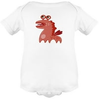 Smiješan crveni zmaj BodySuit novorođenčad -image by shutterstock, novorođenčad