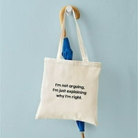 Cafepress - Ne svađam se za torbu za tote - prirodna platna torba, Torba za platno