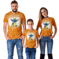Majica Porodična odijela Stitch majica Ležerne majice Stilsko kratki rukav Crew Crt Majica Mammy & Me, Tata i sin, Baby, Kolekcija za odmor T majice za obitelj, odrasli-6xl