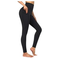 Wofedyo pantalone za žene Ispiši gamaše yoga trčanje sportske hlače Ženske fitness workout hlače crna