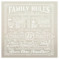 Porodična pravila - Oprosti i zaboravi šablonu Studior - Odaberite veličinu - USA izrađena - za DIY Domaći dekor, STCL6419, 8 12