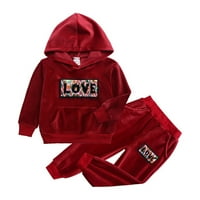 Pedort Baby and Toddler Boys Hoodie Outfit Set Siva, 130