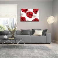 Epska umjetnost 'crvene ruže I' do Donnie Quillen, akril staklene zidne umjetnosti, 36 x24