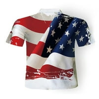 Niveer Muške patriotske američke zastave Print majica MENS HAWAINISKE Ljetne košulje dolje na plaži