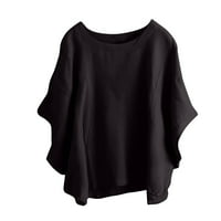 Hueook majice za žene plus veličine kratkih rukava Halloween modni print Okrugli vrat majica na vrhu