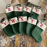 Fugseised Božićne čarape Pričvršćivanje očiju vezene viseće pletene čarape za svečane odmore za odmor