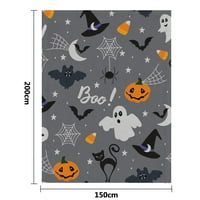 Halloween bundeve pokrivač za prekrivač prepirnih crtanih filmova za poklon za poklon za priste za spavaću