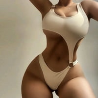 Amousa Ženski kupaći kostimi s lijevljenim bojama Monokini kupaći kostim kupaći kostimi seksi bikini