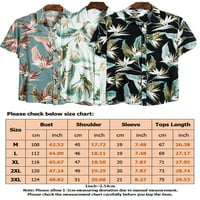 Muške vrećaste majice Havajski praznični vrhovi kratki rukav labav dnevno habanje bluza majica