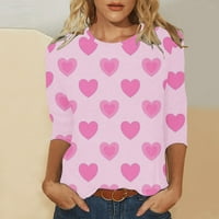 Dnevna košulja za žene za žene slatka ljubavna majica za srce Grafički vrhovi valentinovskih poklon