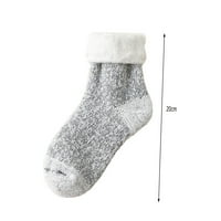 Leylayray Snaga za kompresiju za žene Unise modni čvrsti zgušnjavanje Srednje cijev čarape Snežne čarape