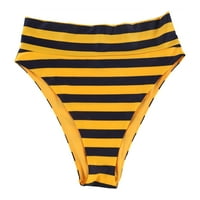 Američki orao ženske pruge visoki rez cheeky bikini plivaju dno, žuta, srednja