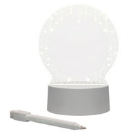 Prozirna nota LED lampica Okrugla oblika Izbrisana Ploča za pisanje Ploča s PEN-om USB punjenje Početna