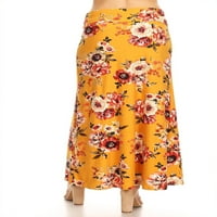 Kolekcija Ženska ležerna lagana udobnost cvjetni uzorak Ispis A-line Maxi suknja izrađena u SAD-u