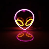 Neonski znakovi, LED neonski znakovi za zidne ukrase, LED Alien Moon Planet Neon Svjetla za spavaću