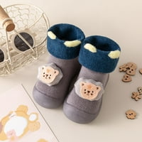 Cipele za dijete Zimske male cipele mekano dno unutarnje klizne tople crtane čarape za životinje