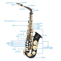 GLARRY odrasli EB Alto Saxophone komplet W Reeds Case Pribor za student