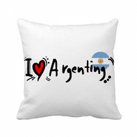 Ljubav Argenting Word Word Flag ljubav Heart Ilustracija Bacite jastuk za spavanje kauč na razvlačenje