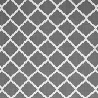 Ahgly Company u zatvorenom okruglom trelisu siva moderna prostirki, 4 'krug