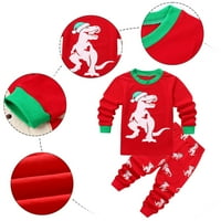 Baby Boys Casual Outfit Sets pidžama za djevojke Božić Santa Xmas pidžamas Set Modna mališana za spavanje Dječje odjeće