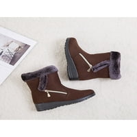 Zodanni Dame Boot Mid Calf čizme za snijeg zimski topli čizme Hladna vremena Ležerne cipele na otvorenom