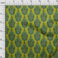 Onuone svilena tabby lime zelena tkanina od listova i cvjetnog bloka quilling pribor za šivanje tkanine