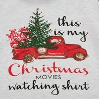 Musuos Unise Kids Božićna majica, Kup za kamione Print Pulover s dugim rukavima