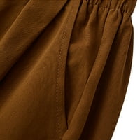 Ženske kratke hlače za ljetove drešene kratke hlače sa džepovima Comfy Labavi elastični struk povlačenje