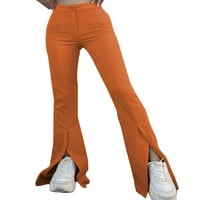 REJLUN dame hlače visoka struka dna legla za lage za ležanje Skinny pantalona Lounge Holiday Orange